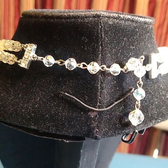 Elegant Aurora Borealis Crystal Beaded Two Strand Necklace - Picture 3 of 8